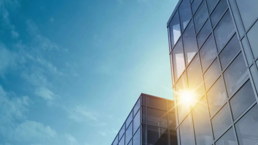 Toimistorakennus kuvituskuva